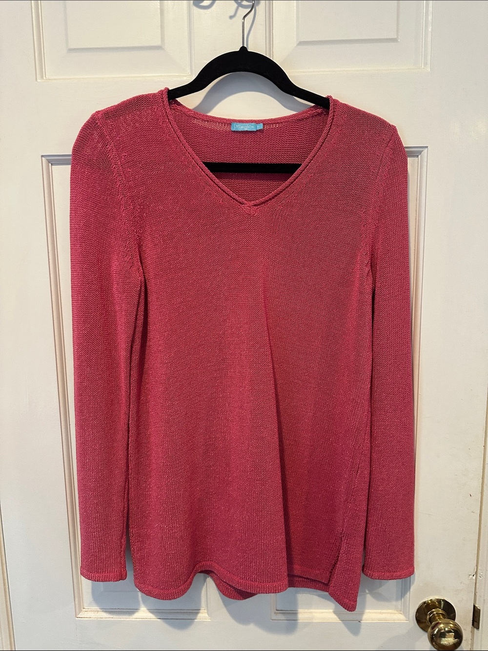 J. McLaughlin Dusty Rose V-Neck Sweater